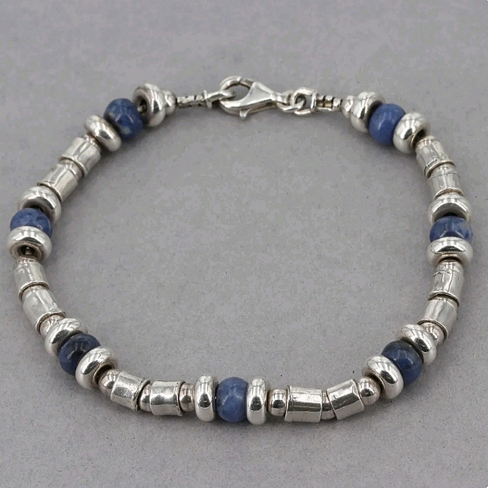 Rare Silpada Sterling Silver & Sodalite Bracelet